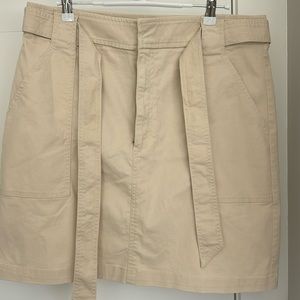 Twill tie waste pocket skirt